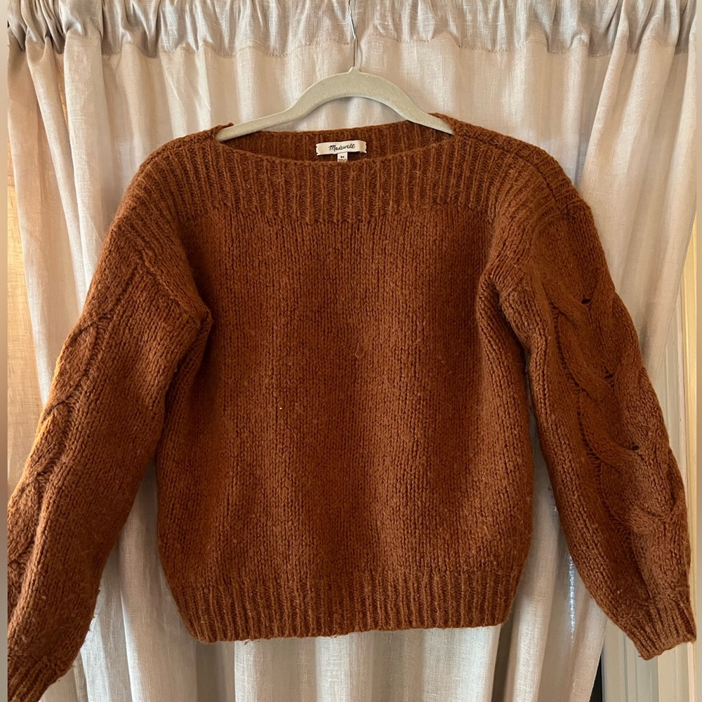 Madewell Chunky Brown Sweater, XS